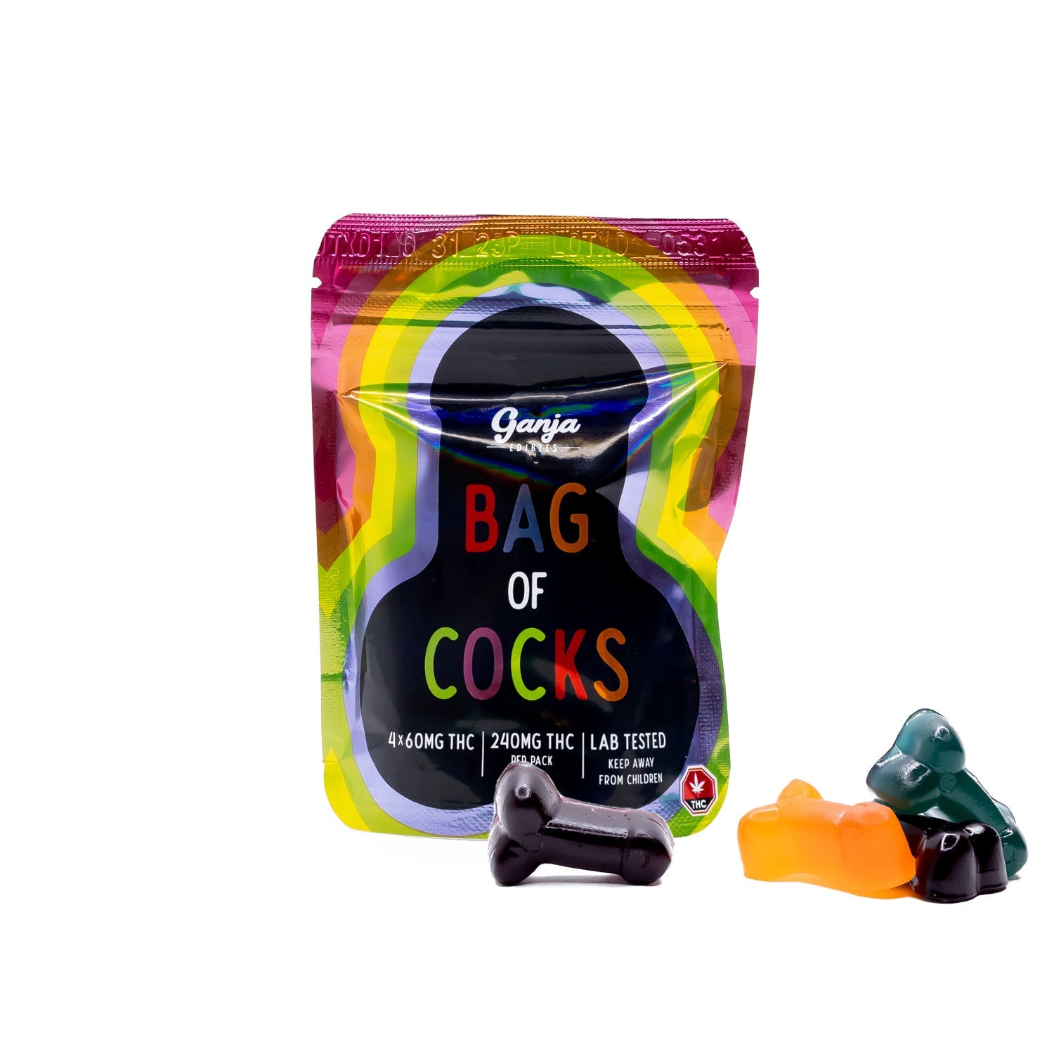 Ganja Edibles – Bag of Cocks (240mg)