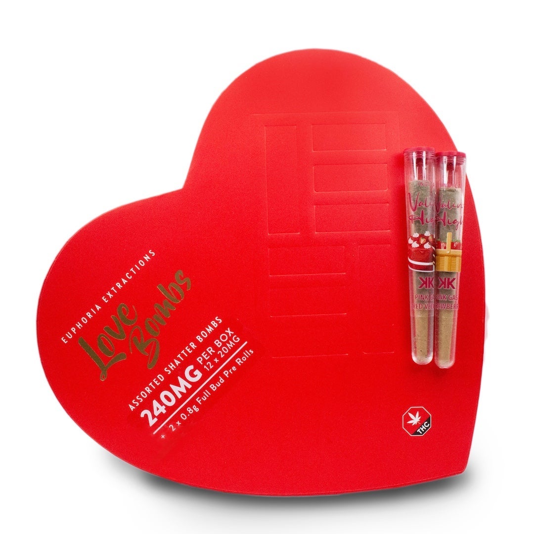 Euphoria Extractions – Valentine’s Day Love Bombs & Pre-Rolls (240mg)