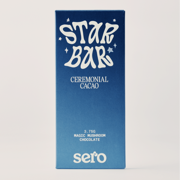 Magic mushroom chocolate bar ceremonial cacao star bar