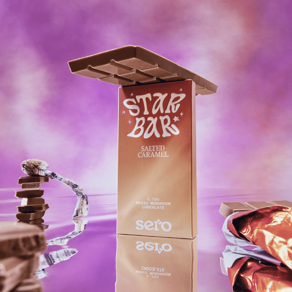 Sero Magic Mushroom Chocolate Bar – Salted Caramel Flavor for Joy and Indulgence