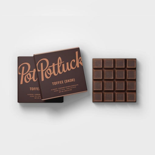 Potluck Toffee 300 mg THC Chocolate Bar