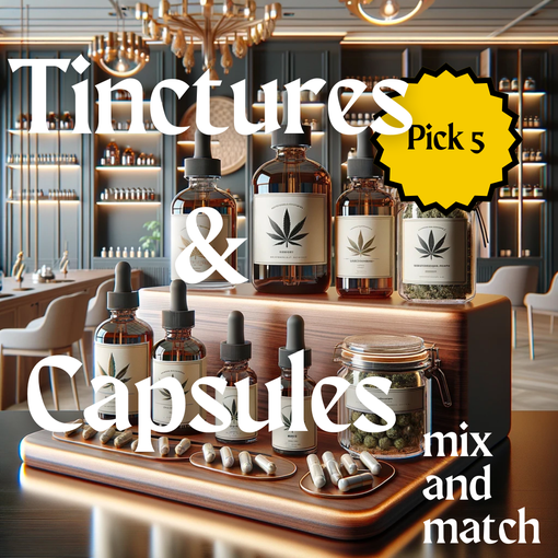 5 Pack Tinctures & Capsules - Mix and Match