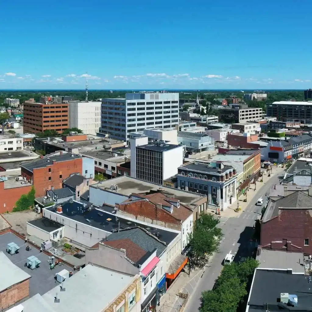 An Aeriel view of St. Catharines neighborhood