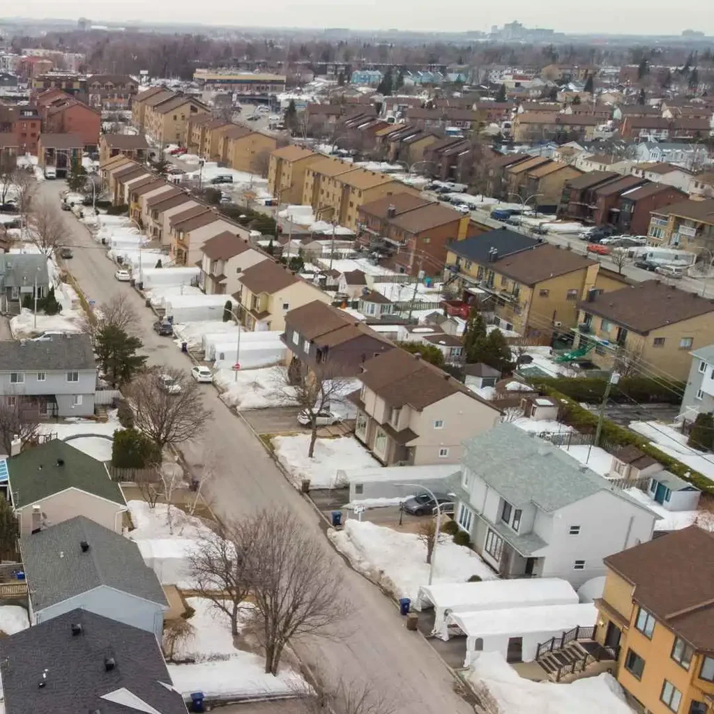 An Aeriel view of Laval Houses