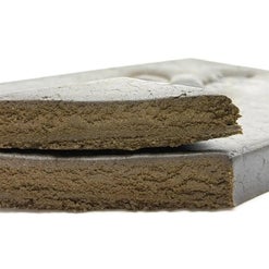 Rectangular bar of Hive Ray-Ban Hash shown edge-on, dark grey pressed texture