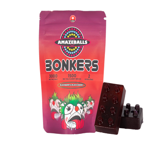 Amazeballs Bonkers Blackberry and Black Cherry packaging and product