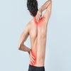 Man with muscle spasms - pain - red