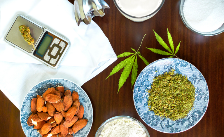 This image shows different ingredients used to make keto edibles.