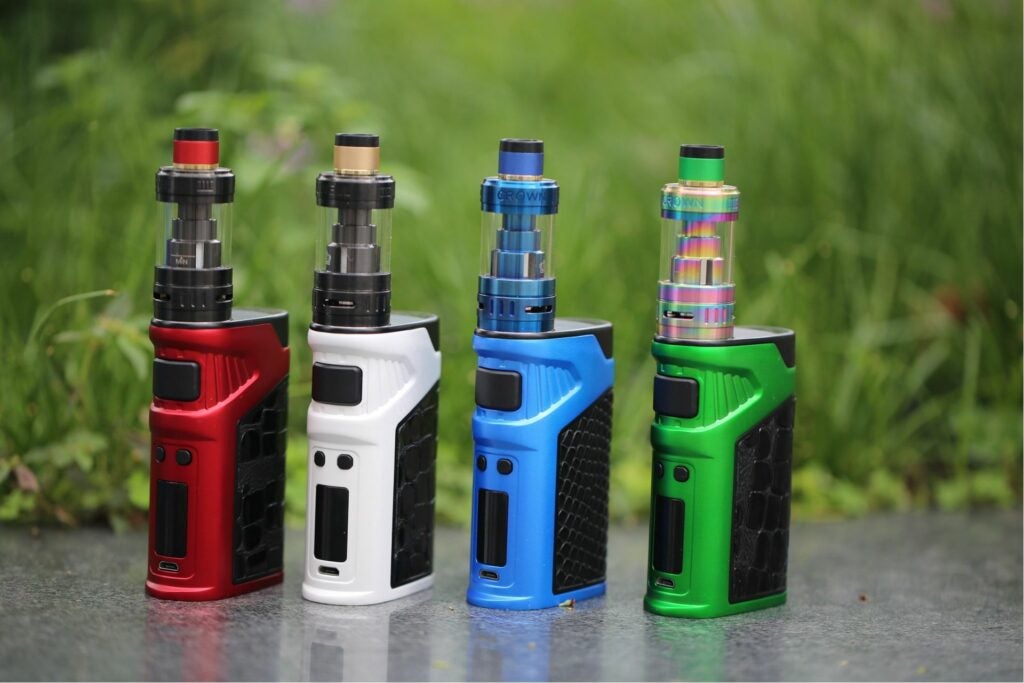Four Vapes sit next to each other. 