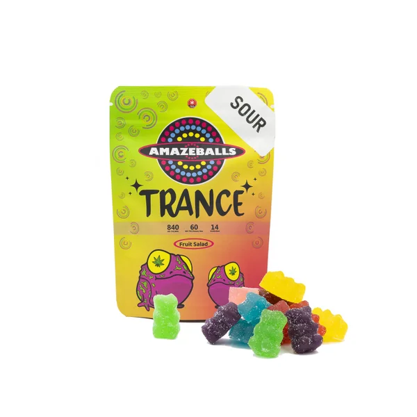 Amazeballs - Sour Trance Gummy Bears (840mg) - Image 2