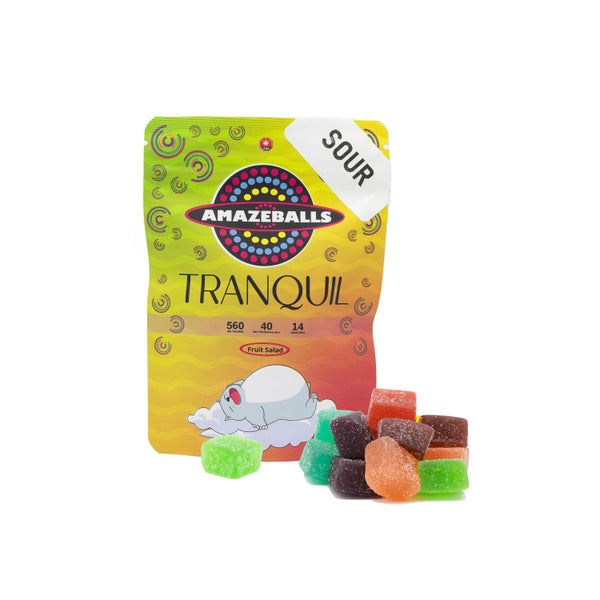 Amazeballs - Sour Tranquil Gummy Cubes (560mg) - Image 2